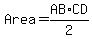 Area = AB*CD/2