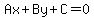 Ax+By+C=0