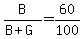 B%2F%28B%2BG%29=60%2F100