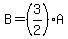 B=(3/2)A