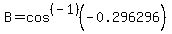 B+=+cos%5E%28-1%29%28-0.296296%29