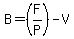 B=%28F%2FP%29-V