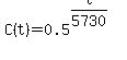 C%28t%29=0.5%5E%28t%2F5730%29