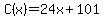 C%28x%29+=+24x+%2B+101+