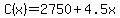 C%28x%29=2750%2B4.5x