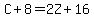 C+8=2Z+16