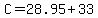 C=28.95+33.00