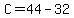 C=44-32