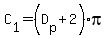 C[1]=(D[p]+2)*pi