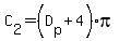 C[2]=(D[p]+4)*pi