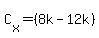 C%5Bx%5D+=+%288k+-+12k%29%29%2F%283k+%2B+k%29