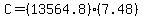 C+=+%2813564.8%29%287.48%29