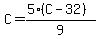 C+=+%285%28C-32%29%29%2F9