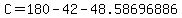C+=+180+-+42+-+48.58696886