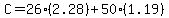 C+=+26%282.28%29+%2B+50%281.19%29