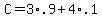 C+=+3%2A.9+%2B+4%2A.1