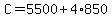 C+=+5500+%2B+4%2A850