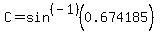 C+=+sin%5E%28-1%29%28+0.674185%29