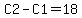 C2-C1+=+18