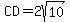 CD+=+2sqrt%2810%29