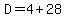 D=4+28