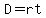 D=rt