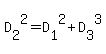 D[2]^2=D[1]^2+D[3]^3