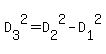 D[3]^2=D[2]^2-D[1]^2
