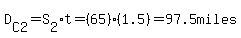 D%5BC2%5D=S%5B2%5Dt=%2865%29%281.5%29=97.5miles