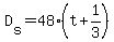 D%5Bs%5D+=+48%28t+%2B+1%2F3%29