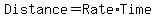 Distance+=+Rate%2ATime