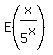 E%28x%2F5%5Ex%29