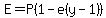 E+=+P+%28+1+-+e%28y-1%29%29