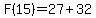 F%2815%29=27%2B32