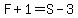 F%2B1+=+S-3