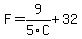 F+=+9%2F5C+%2B+32