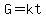 G=kt