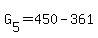 G[5]=450-361