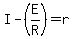 I-%28E%2FR%29+=+r