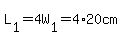 L[1]=4W[1]=4*20cm