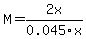 M+=+2x%2F0.045x