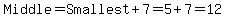 Middle+=+Smallest+%2B+7=5%2B7=12
