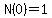 N%280%29=1