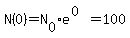 N%280%29=N%5B0%5De%5E%280%29=100