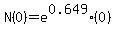 N%280%29=e%5E0.649%280%29