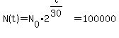 N%28t%29=N%5B0%5D%2A2%5E%28t%2F30%29+=+100000