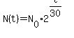 N%28t%29+=+N%5B0%5D%2A2%5E%28t%2F30%29