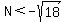 N%3C-sqrt%2818%29