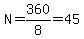 N+=+360%2F8+=+45