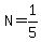 N=1%2F5